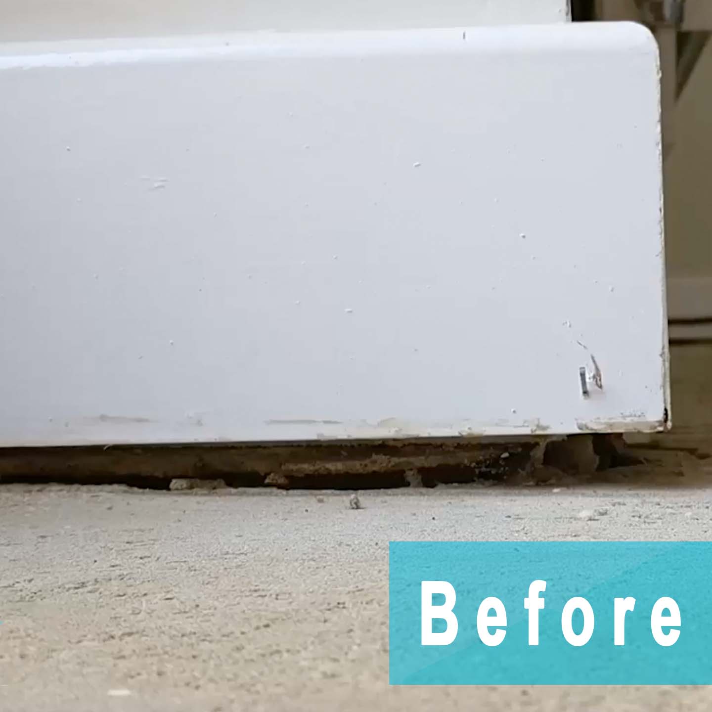 Garage threshold before and after lift pair